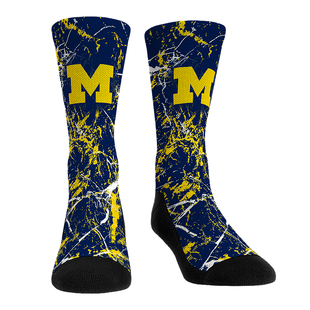 Michigan Wolverines - Cracked Marble