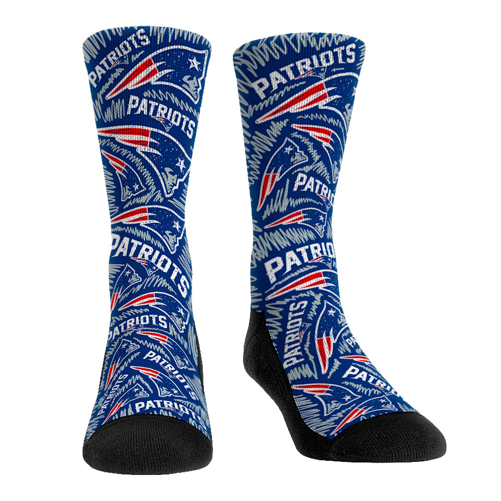 New England Patriots - Logo Sketch (Navy)