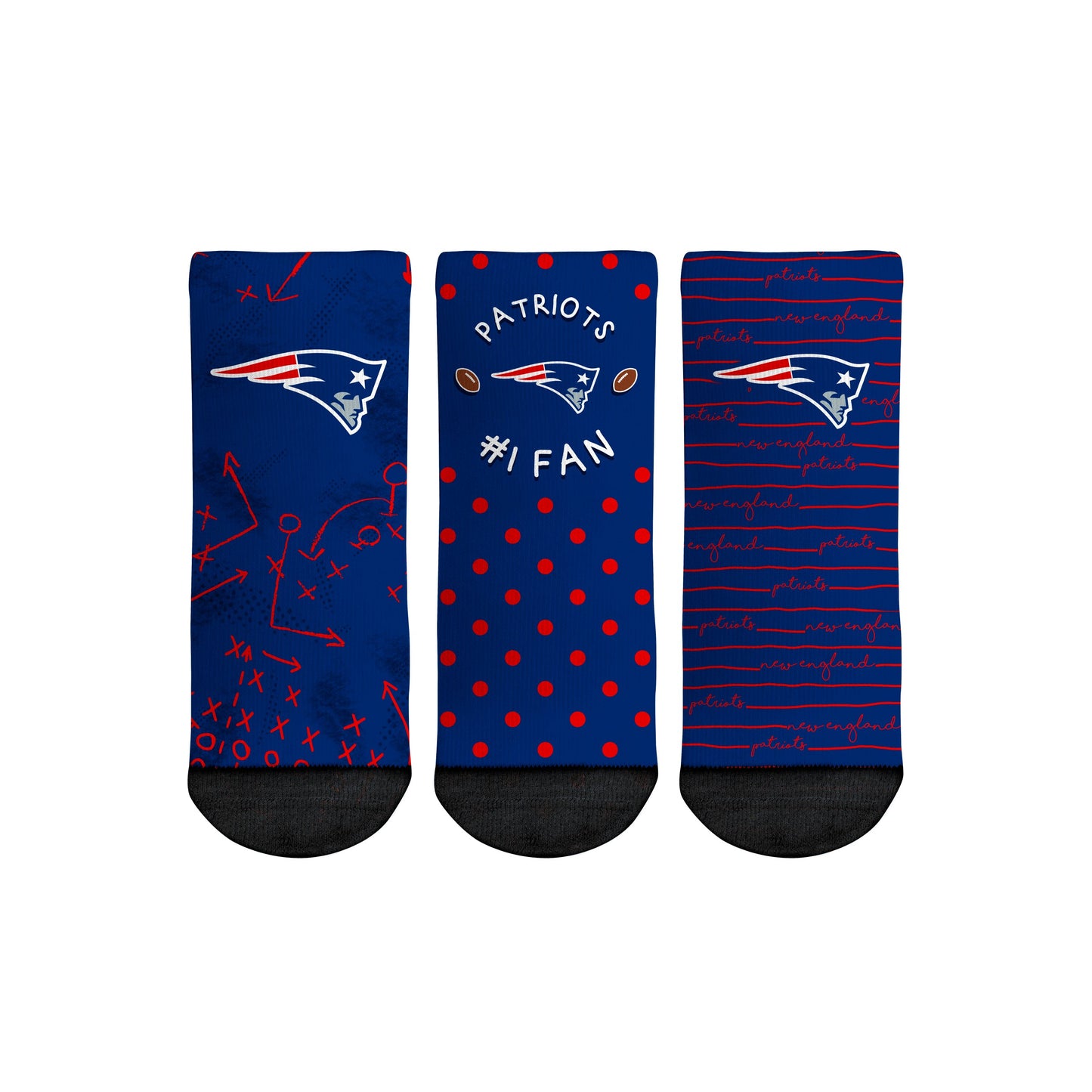 New England Patriots - Number 1 Fan 3-Pack (Toddler)