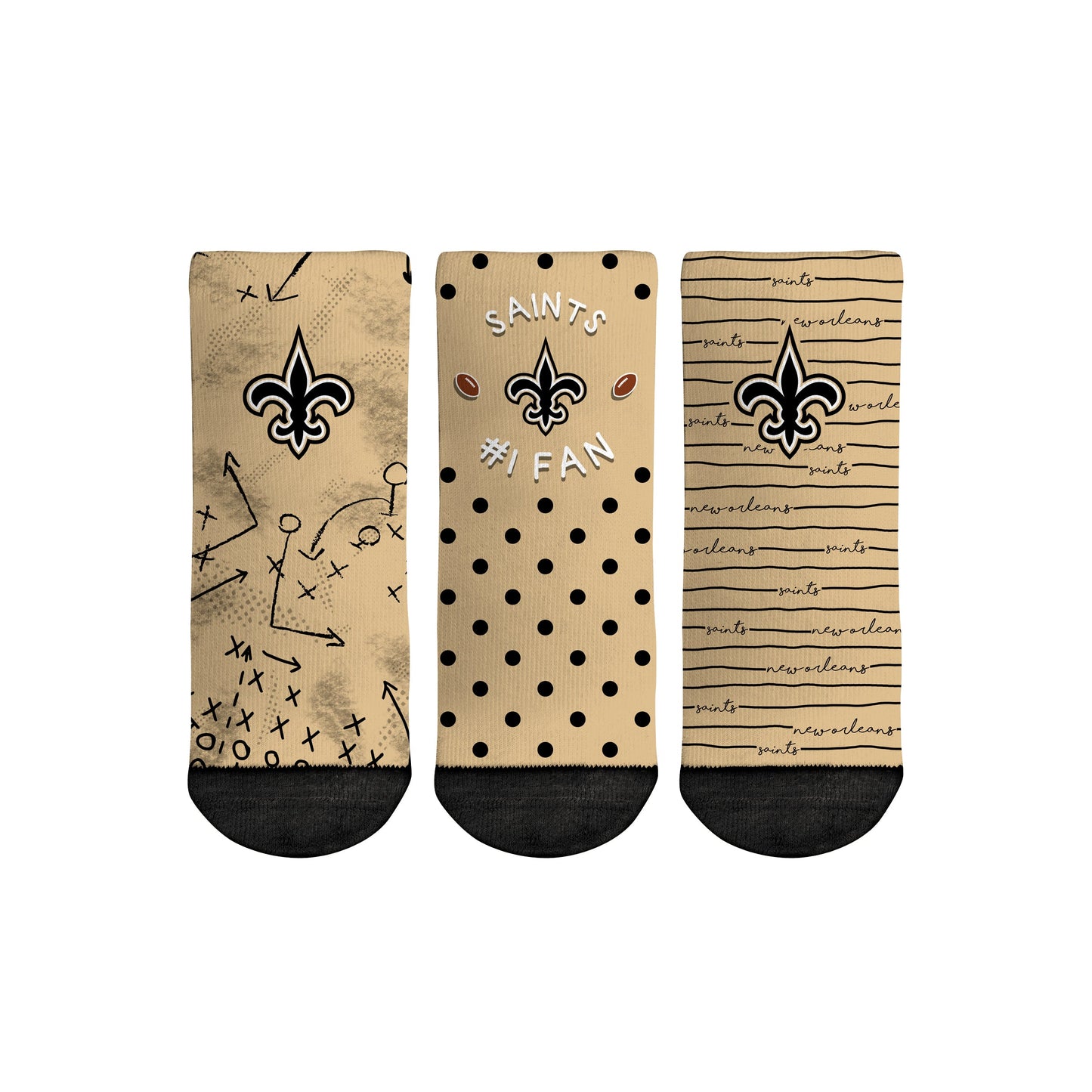 New Orleans Saints - Number 1 Fan 3-Pack (Toddler)