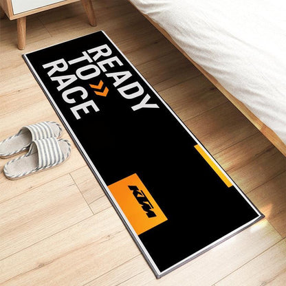 Motorcycle-Themed Carpet Display Mat