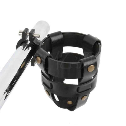 Handmade Leather Motorcycle Water Bottle Holder