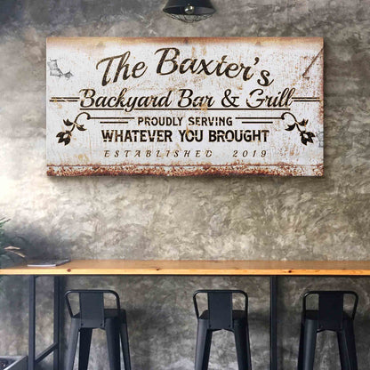 Backyard Bar & Grill Sign II