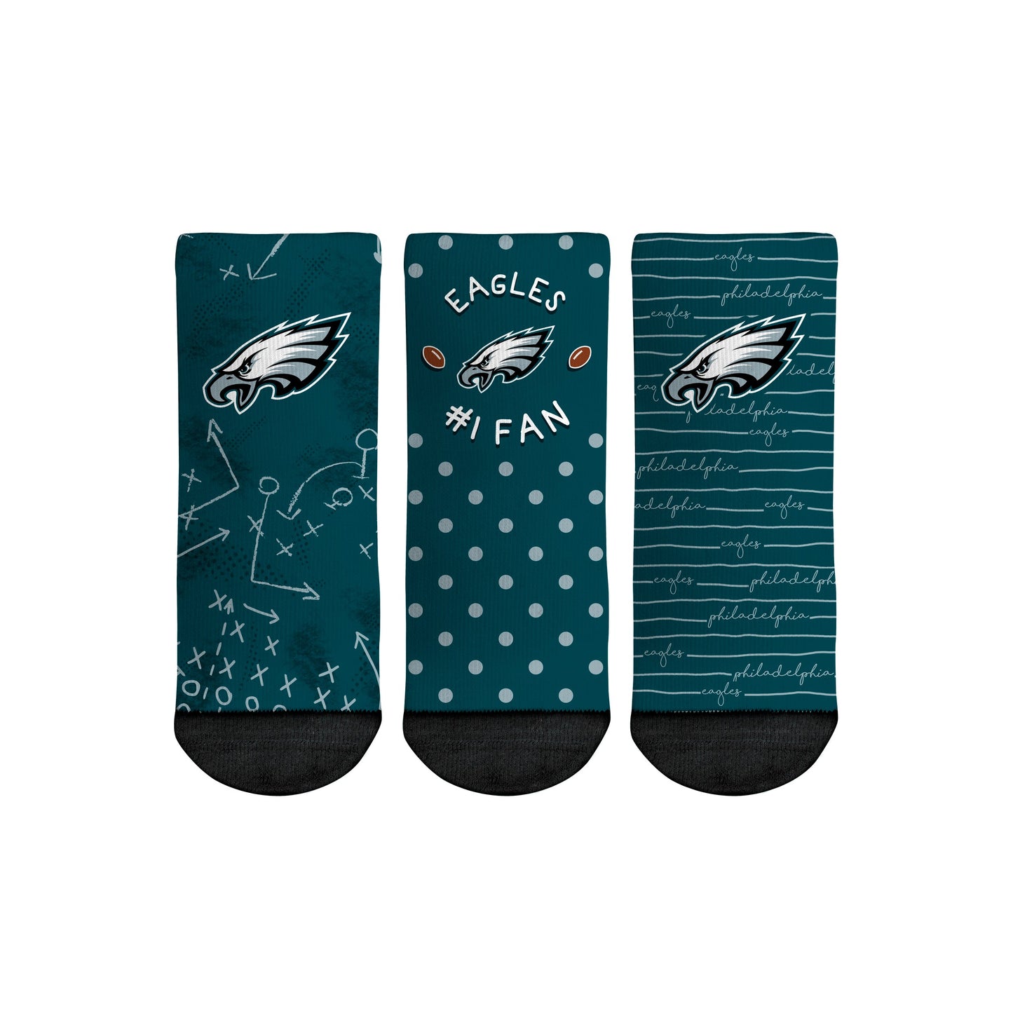 Philadelphia Eagles - Number 1 Fan 3-Pack (Toddler)