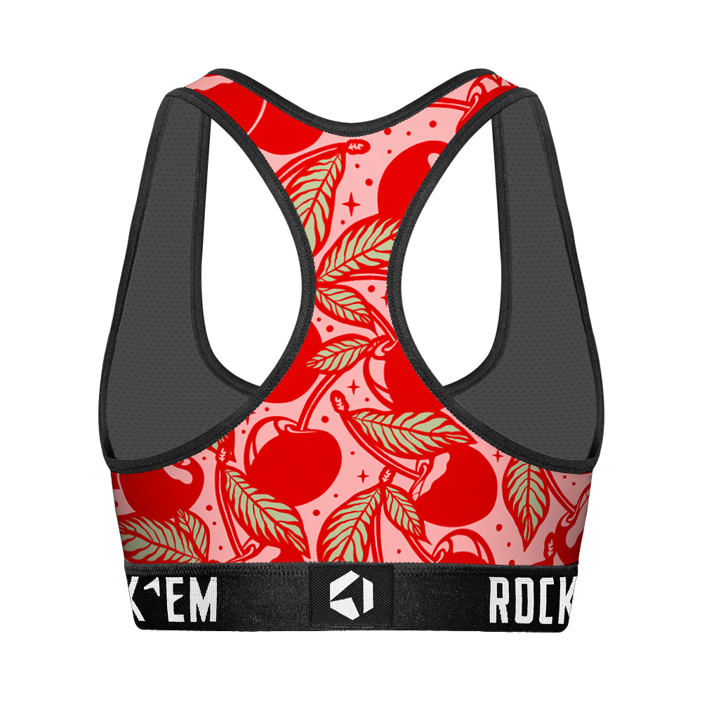Women's Sports Bra - Cherries