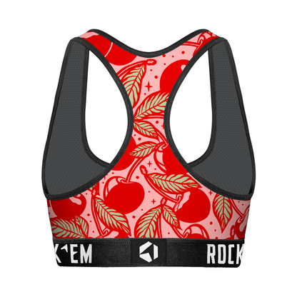 Women's Sports Bra - Cherries