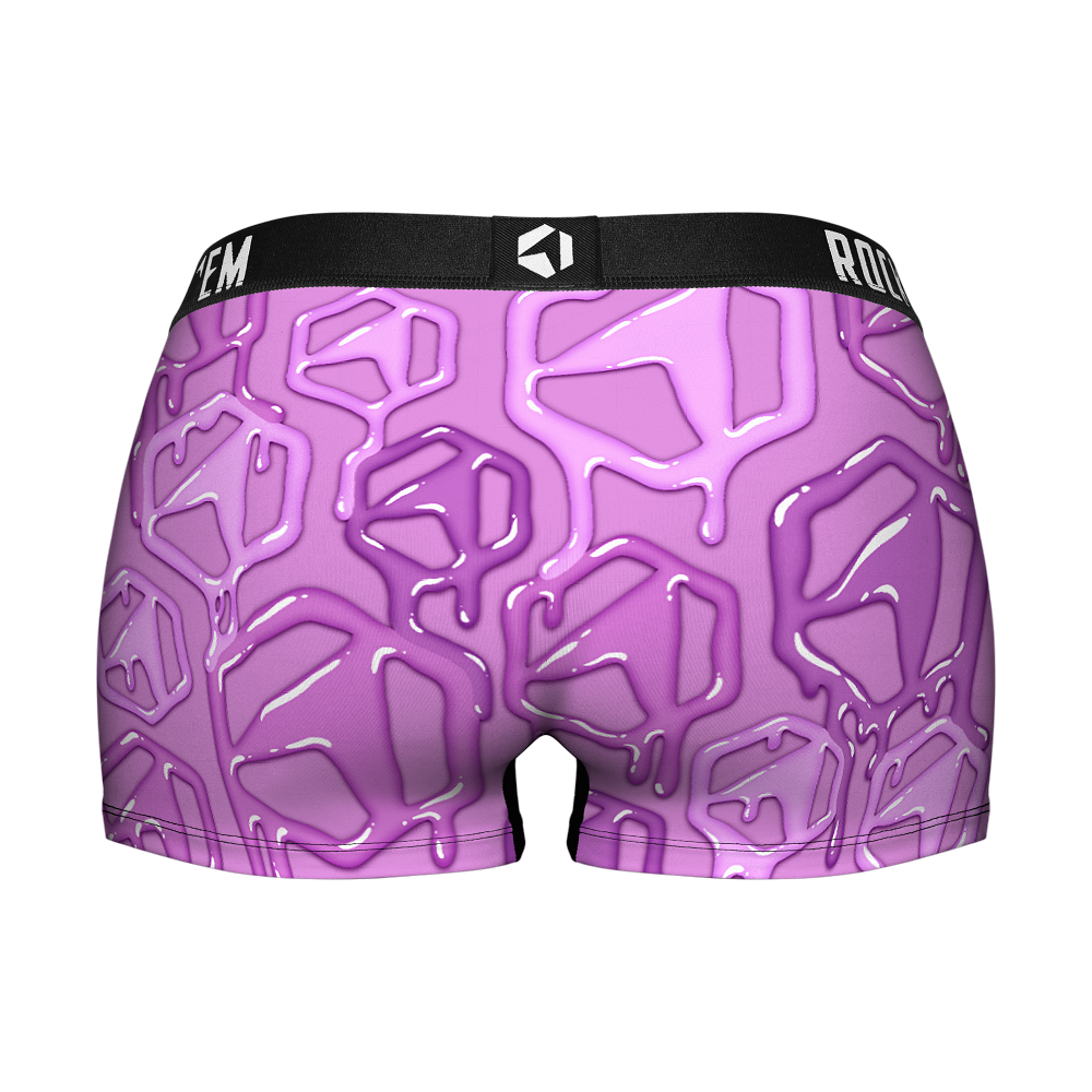 Women's Boy Shorts - Hex Drip (Lilac)