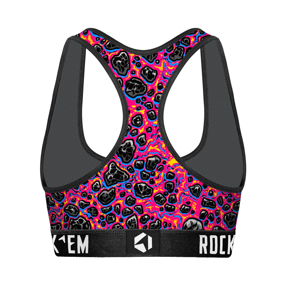 Women's Sports Bra - Neon Lava
