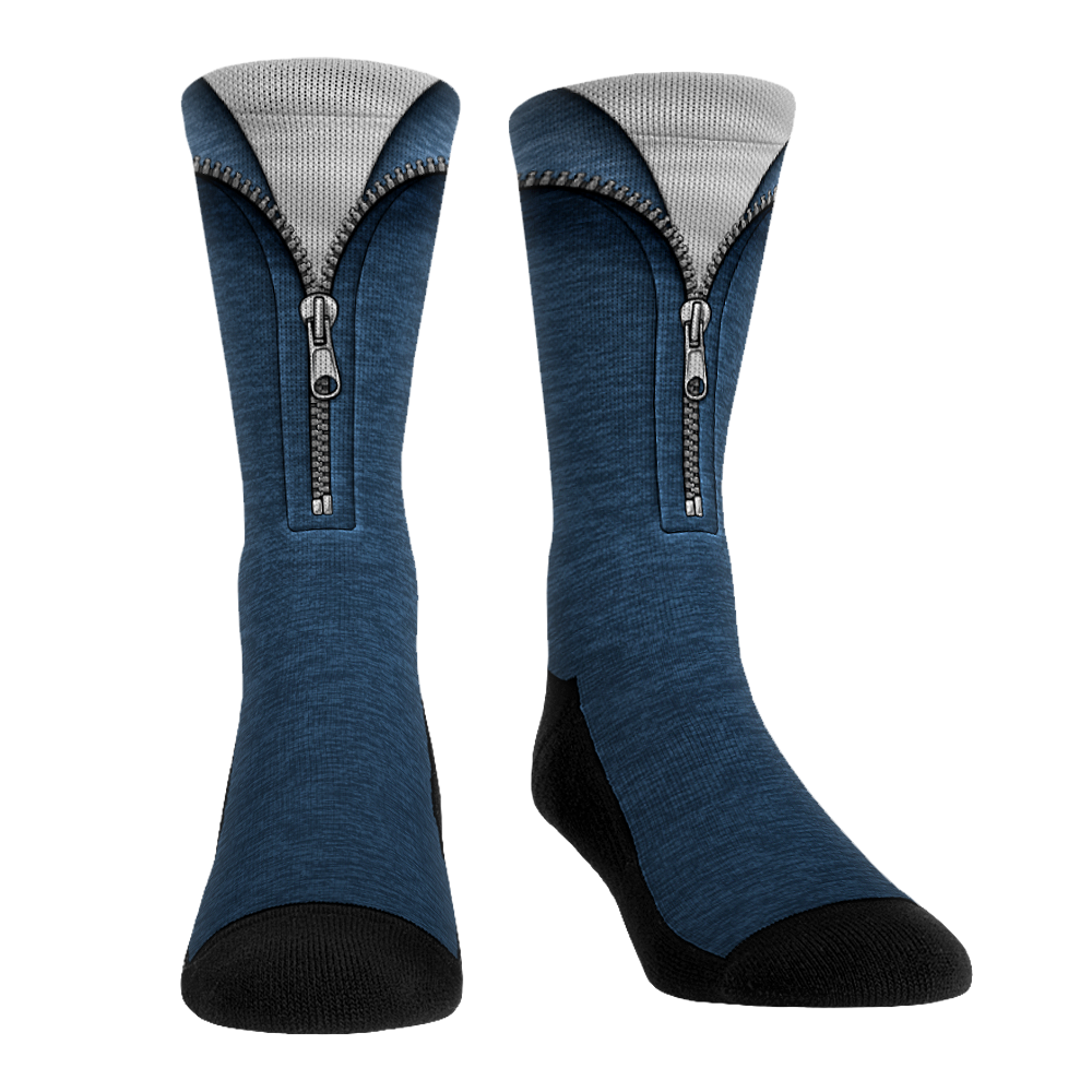Quarter-Zip Socks (Navy)