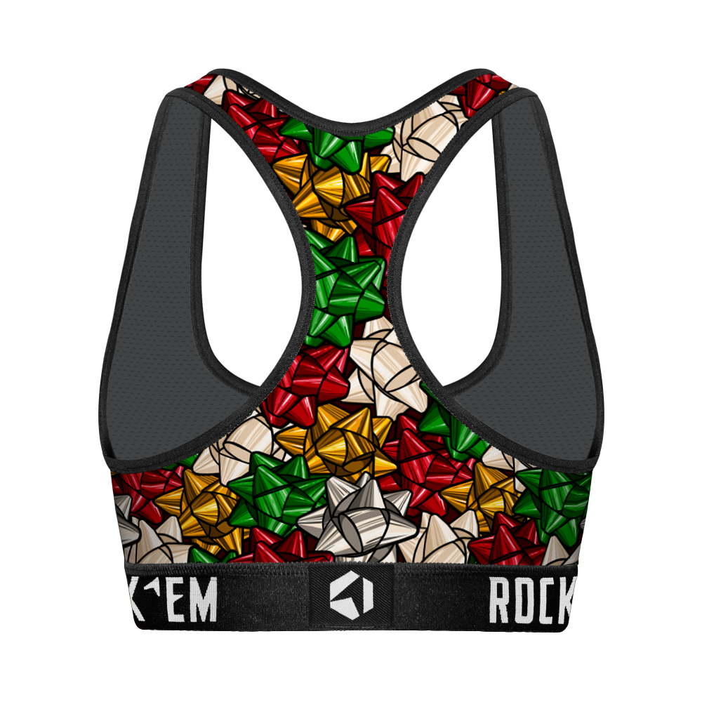 Women's Sports Bra - Gift Bows