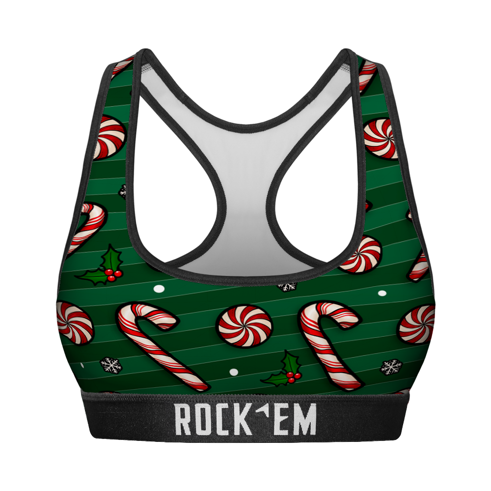 Women's Sports Bra - Peppermint Stripe