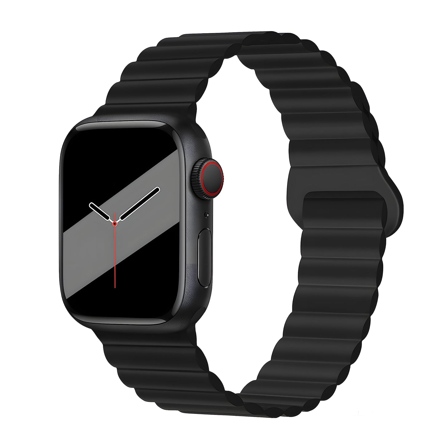 Silicone Magnetic Snap-ring Buckle Watch Strap