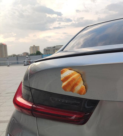 Realistic Bread Croissant Motorcycle Fun Decoration