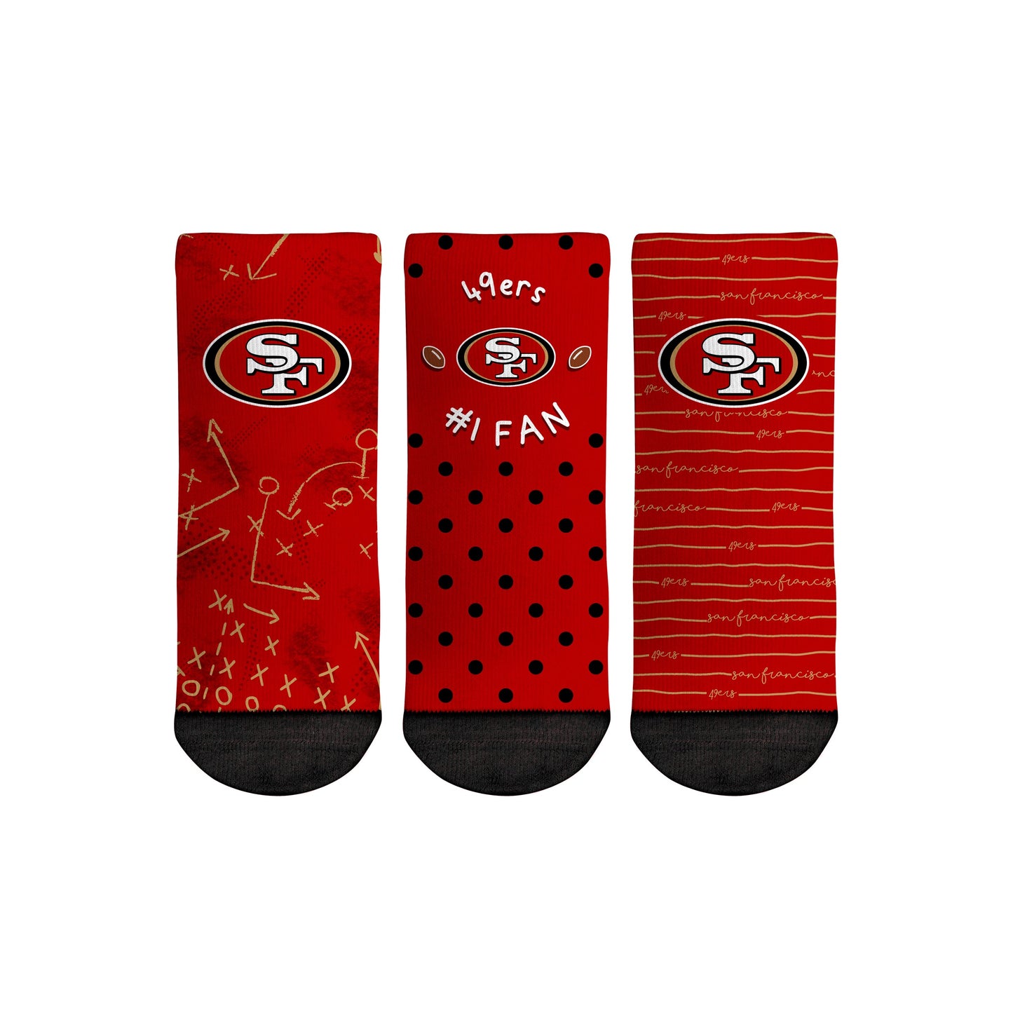 San Francisco 49ers - Number 1 Fan 3-Pack (Toddler)
