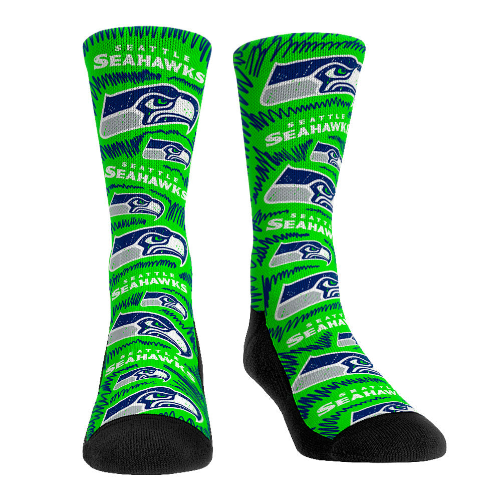 Seattle Seahawks - Logo Sketch (Green)