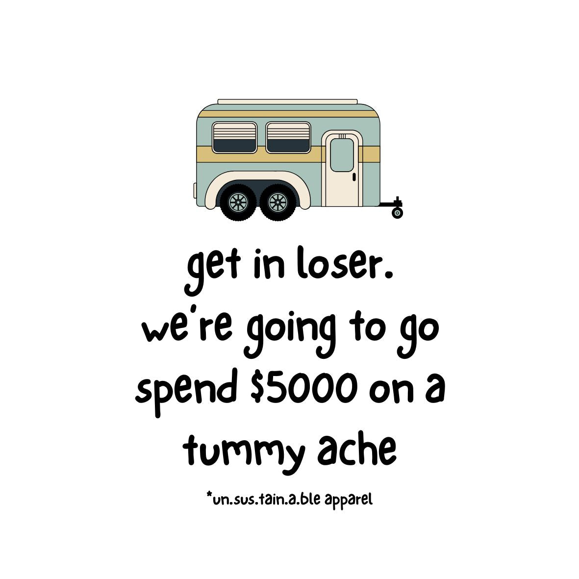 Die Cut Vinyl Stickers - 3x3 - Tummy Ache