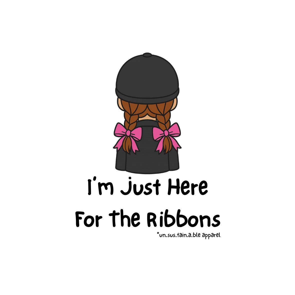 Die Cut Vinyl Stickers - 3x3 - Just Here For The Ribbons