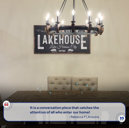 Welcome To Our Lakehouse Sign II