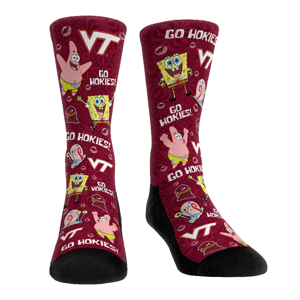 Virginia Tech Hokies - SpongeBob SquarePants Characters All-Over