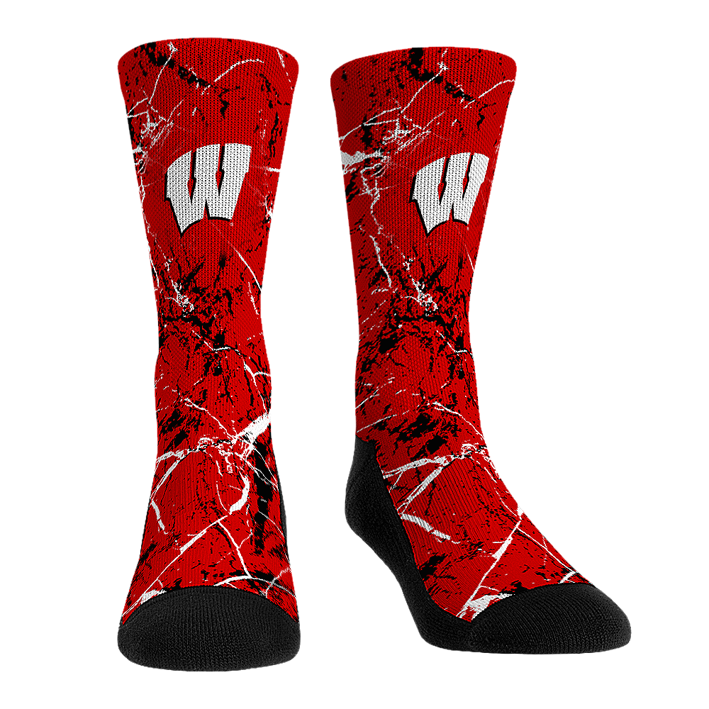 Wisconsin Badgers - Cracked Marble