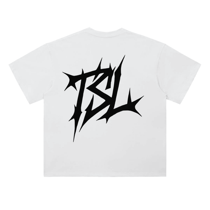 White Staple Tee