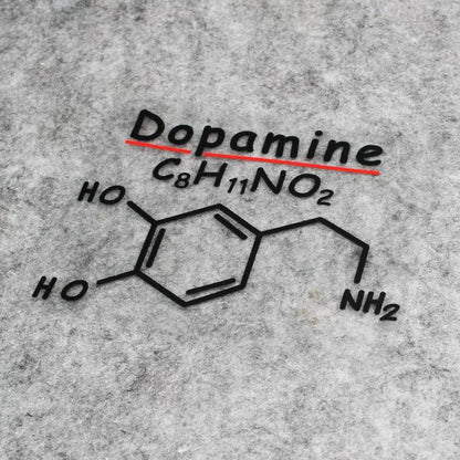 Dopamine, Adrenaline, Caffeine chemical formulas stickers