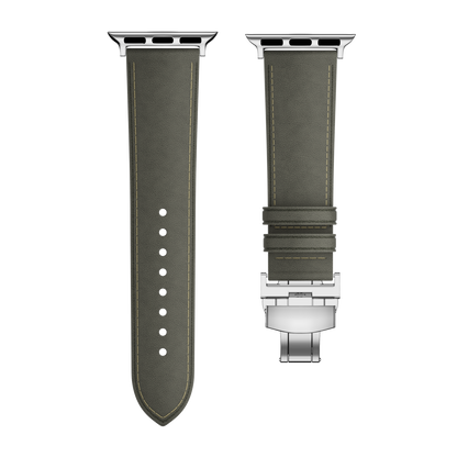 Affordable Genuine Leather Butterfly Buckle Band for Apple Watch
