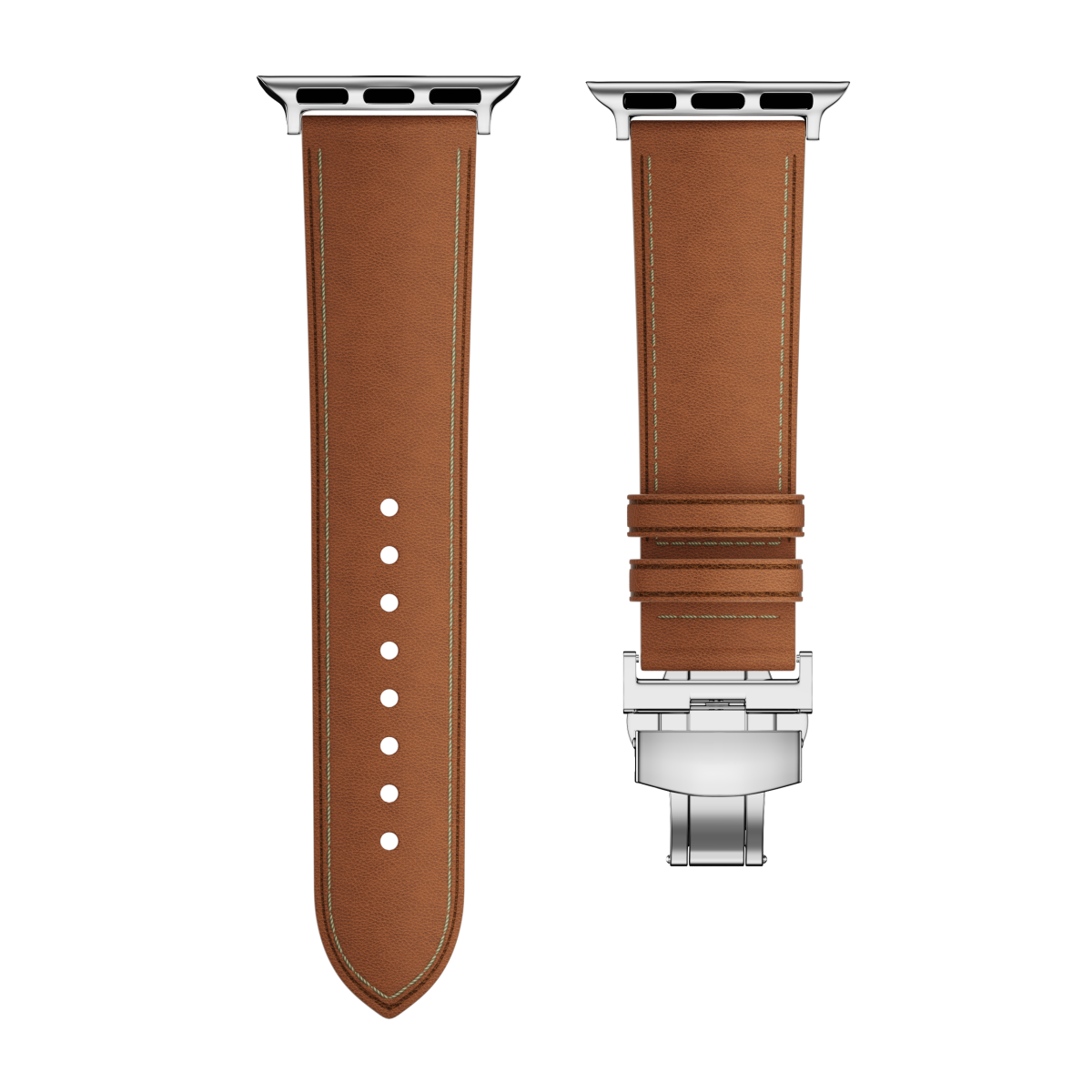 Affordable Genuine Leather Butterfly Buckle Band for Apple Watch