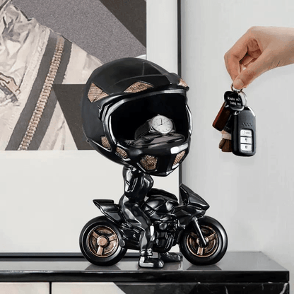Moto Rider Themed Key Storage Decor