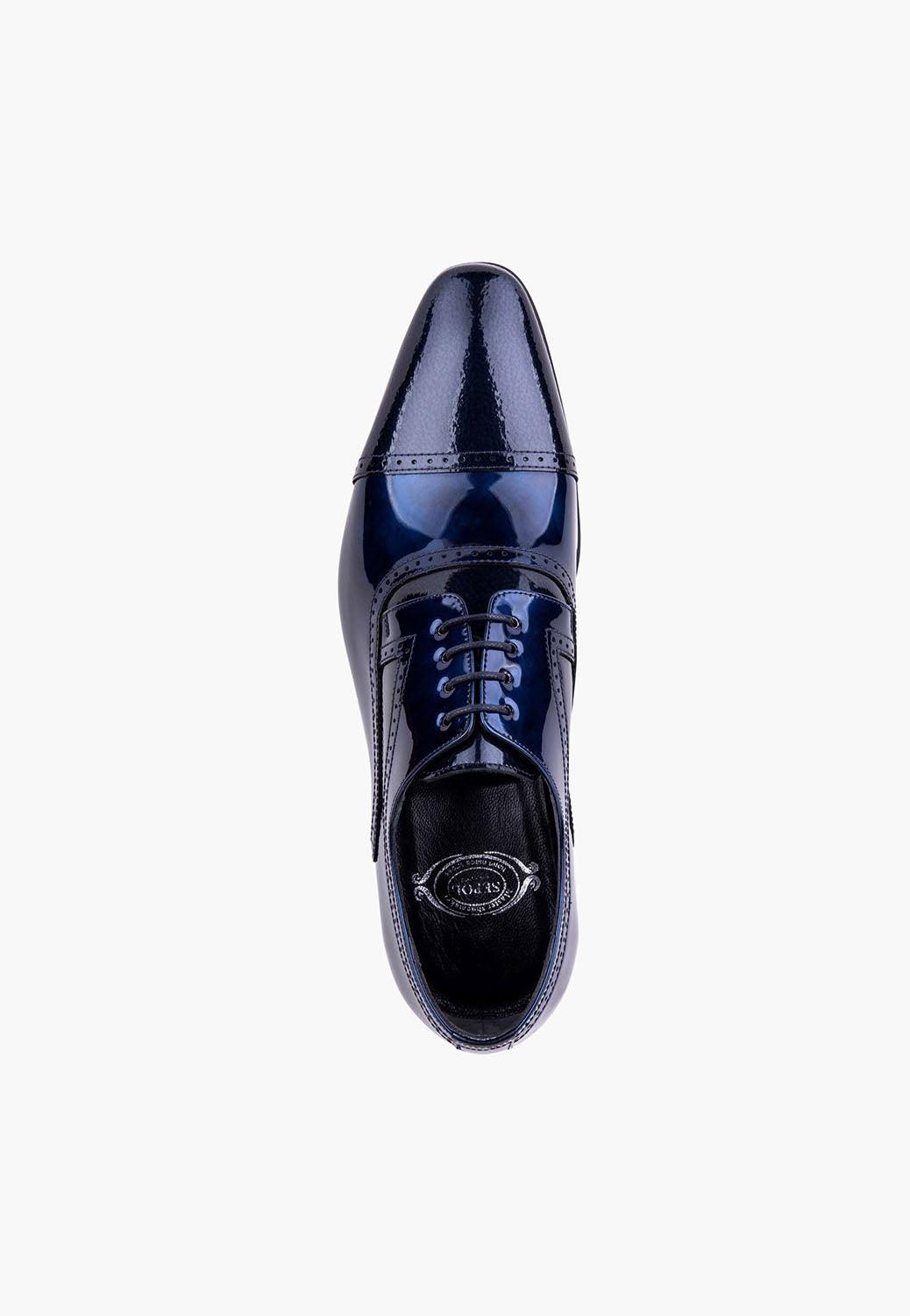 Sleek Lace Up Navy-Grey