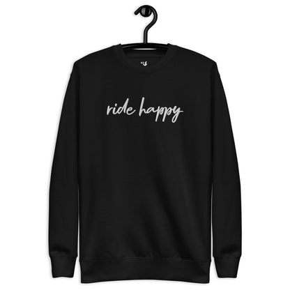Unisex Premium Sweatshirt - Embroidered - Ride Happy