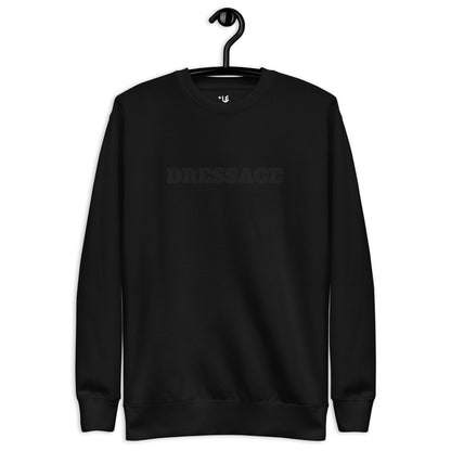 Unisex Premium Sweatshirt - Dressaage (Black On Black)
