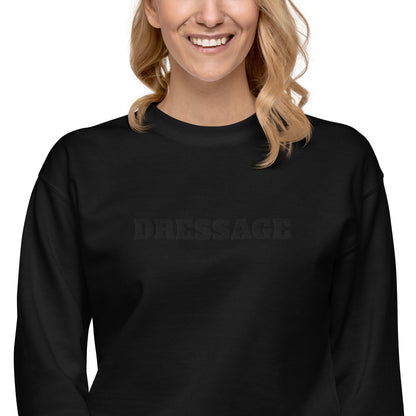 Unisex Premium Sweatshirt - Dressaage (Black On Black)