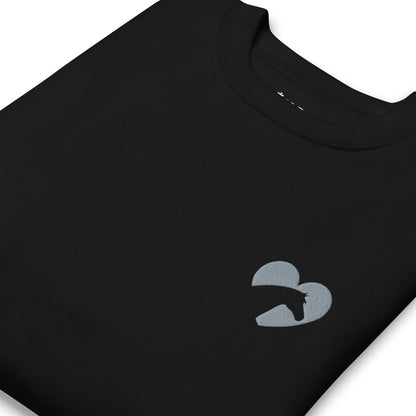 Unisex Premium Embroidered Sweatshirt - Heart Horse